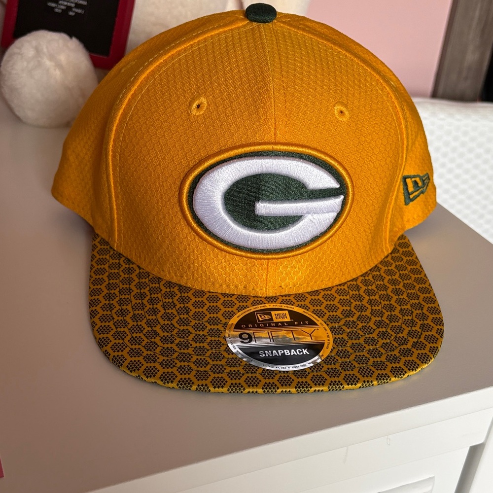 New Era Green Bay Packers Gold and Green Snapback Hat